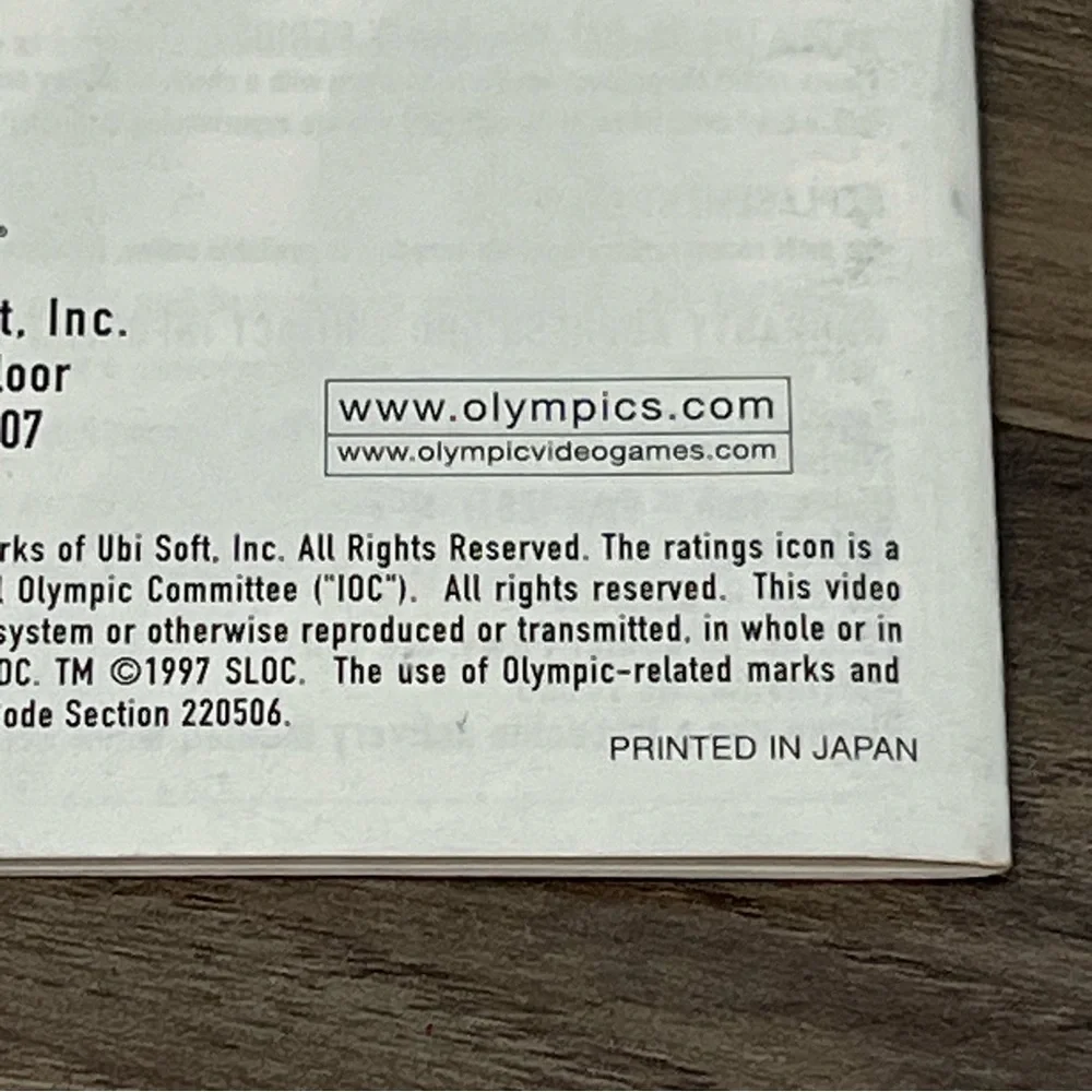 Vintage Game Boy Advance Winter Olympics Salt Lake City 2002 Game Manual Only
